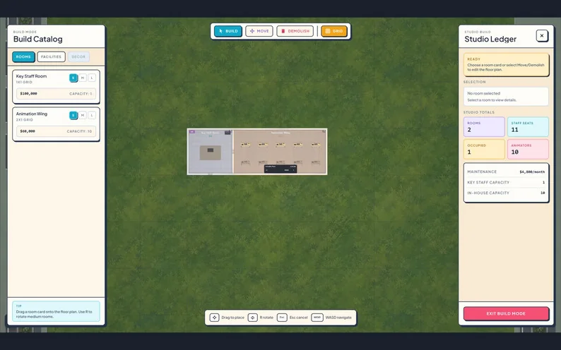 AnimeBiz Magnate airing simulation screen